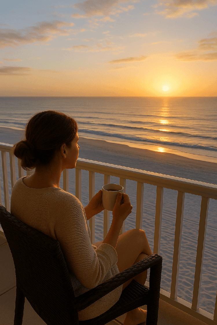 Morning Coffee with a Gulf View Morning Coffee with a Gulf View